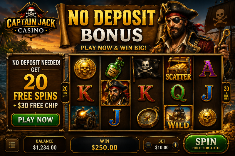 Captain Jack Casino No Deposit Bonus Online Casino Deals