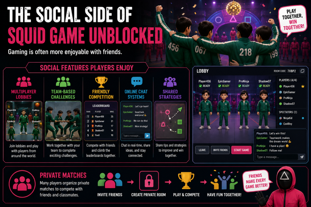 The Social Side of Squid Game Unblocked