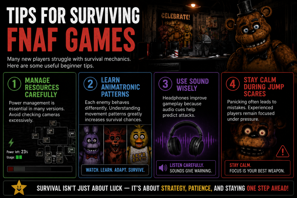 Tips for Surviving FNAF Games