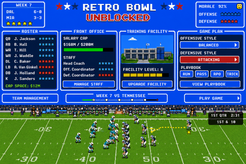 Retro Bowl Unblocked: A Perfect Mix of Strategy and Arcade Action