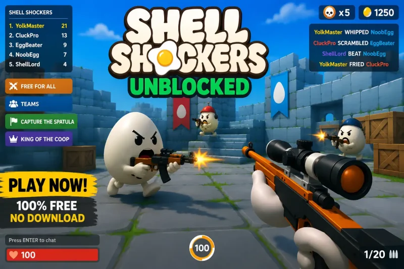 Shell Shockers Unblocked: Play the Ultimate Egg Shooter Online for Free