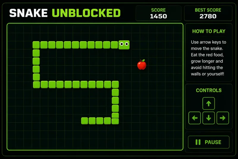 Snake Unblocked Browser Game: Eat, Grow, and Survive