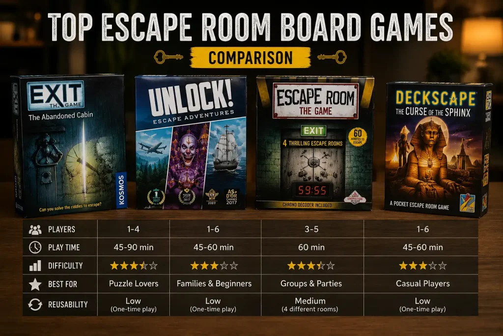 escape room board games at home