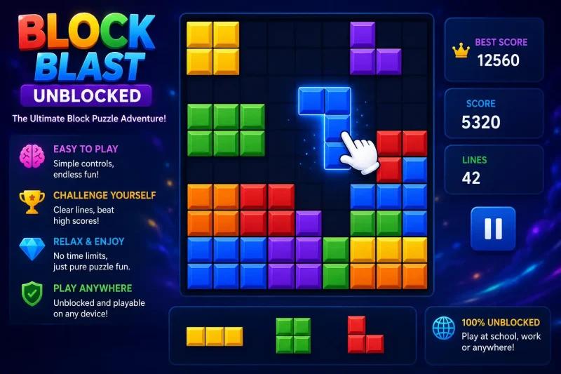 Block Blast Unblocked Full Screen – Brain Puzzle Adventure