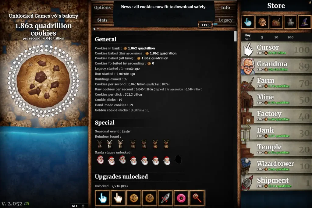 cookie clicker unblocked games 76